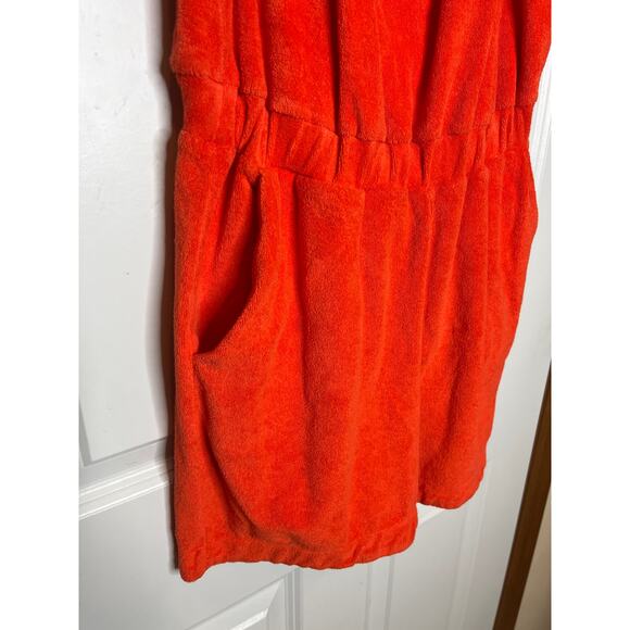 Boden Orange Terry Cloth Sleeveless Romper Size 2 - Picture 3 of 9